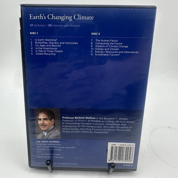 The Great Courses Earth’s Changing Climate DVD - 2 Discs Richard Wolfson - Picture 2 of 2